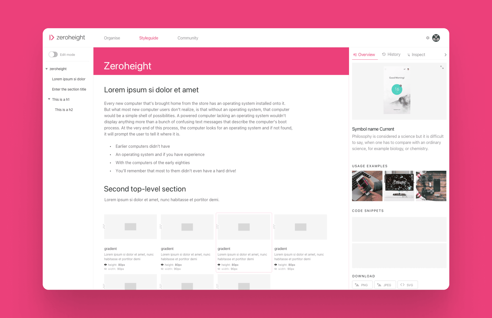 Zeroheight Design by Carl Fairclough