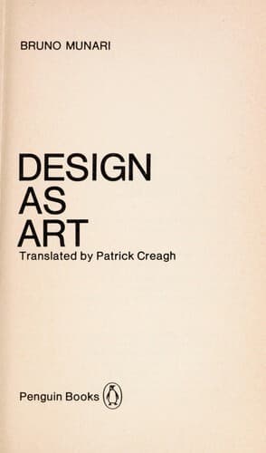 Design as Art book cover