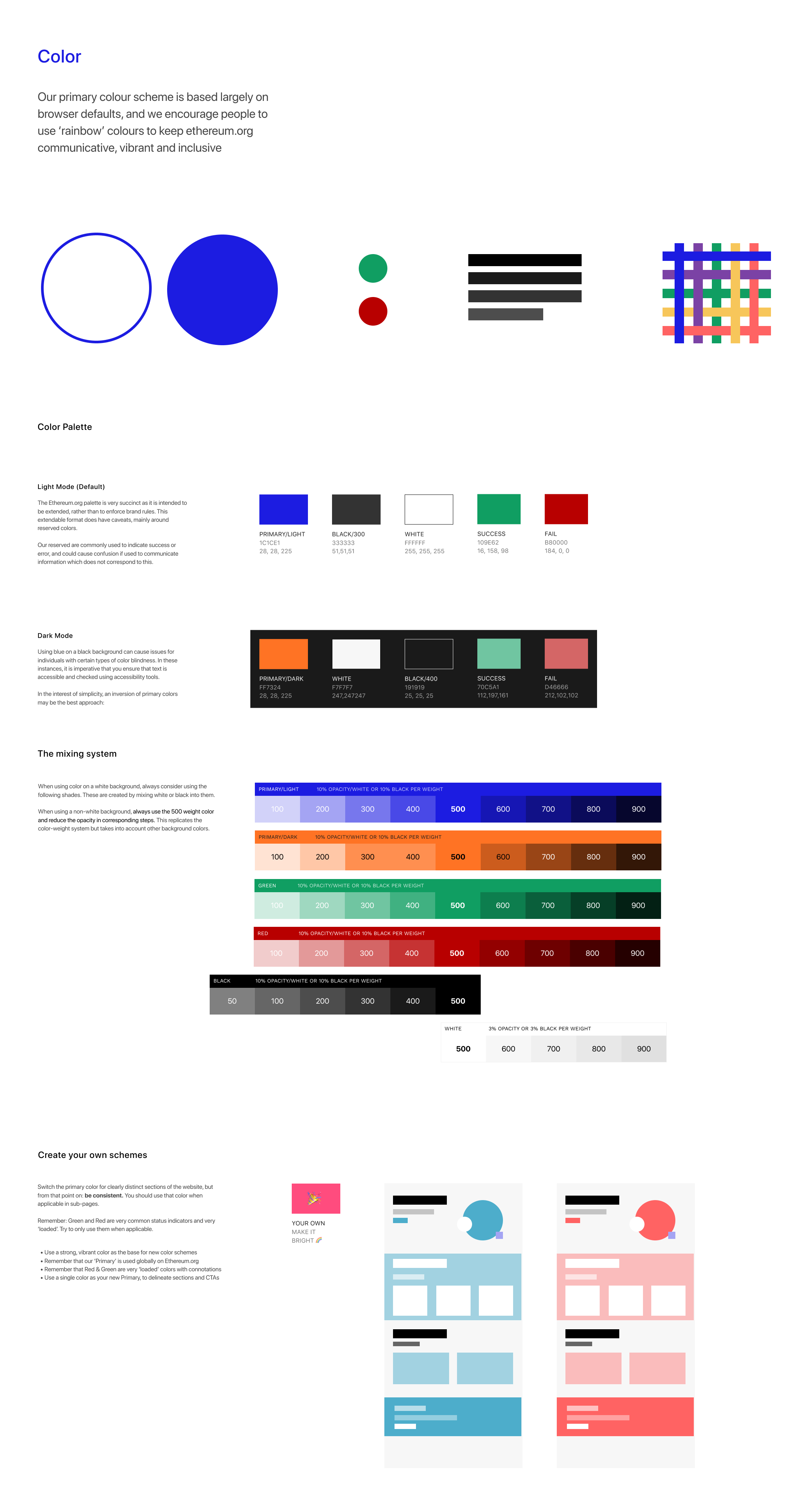 Ethereum.org styleguide colors by Carl Fairclough
