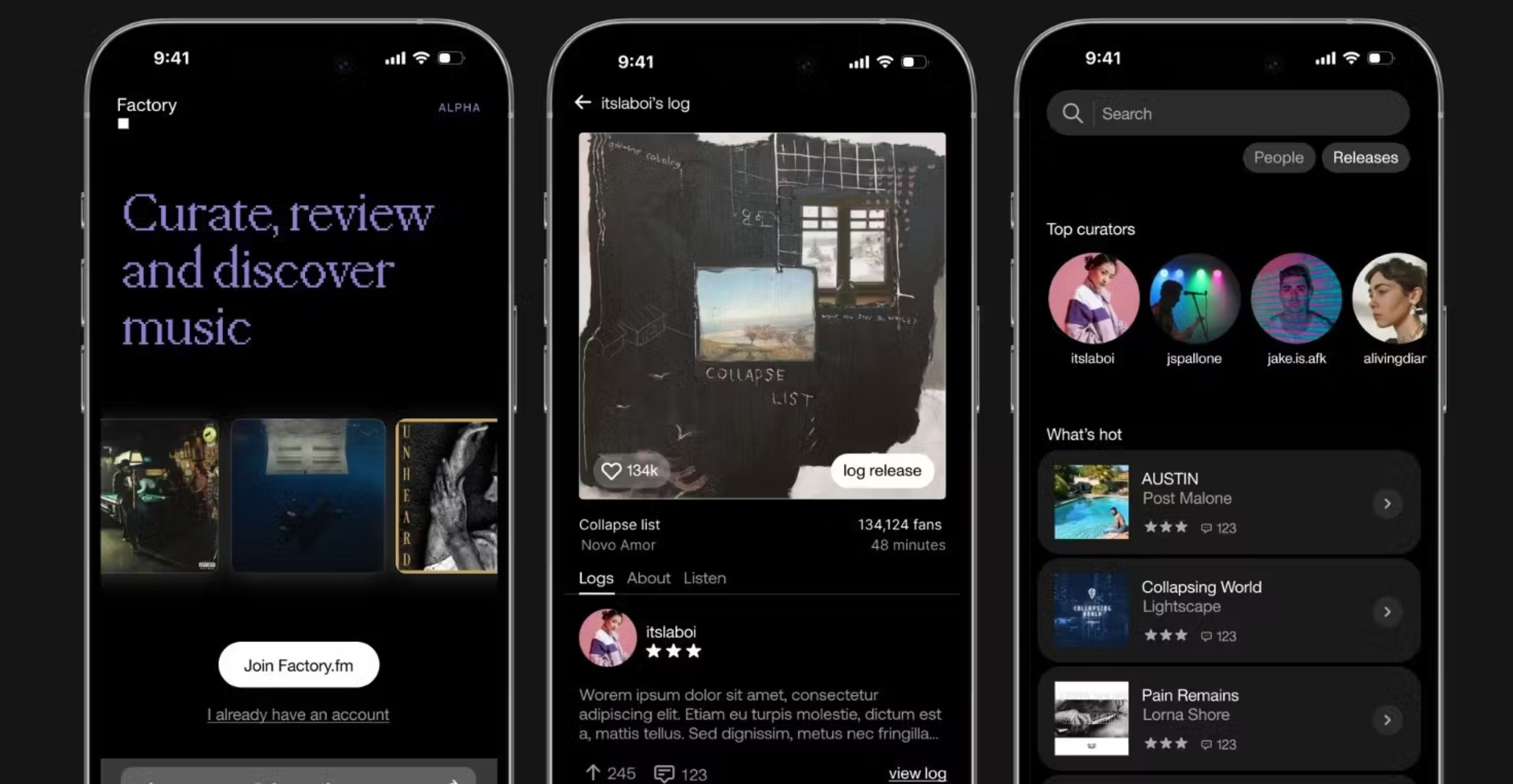 Factory.fm MVP overview